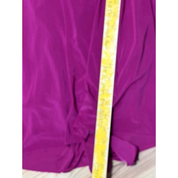 NWT By Adrianna Papell Draped Lace Shoulder Dress/Gown Pomegranate Size 10 - Picture 8 of 11